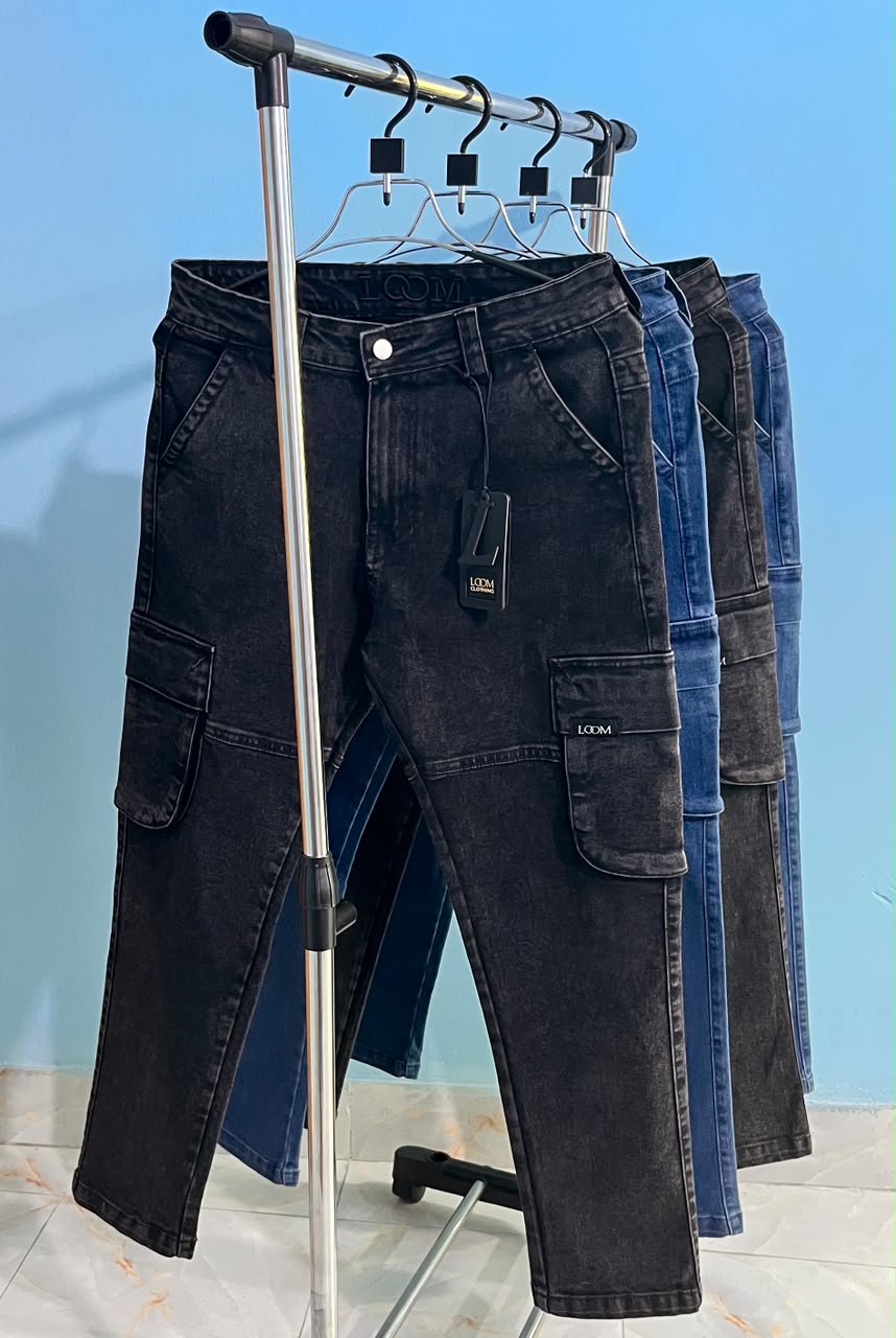 WhatsApp Image 2026-07-30 at 7.01.53 P Denim Men's 6 pocket Cargo Pants - Image 1